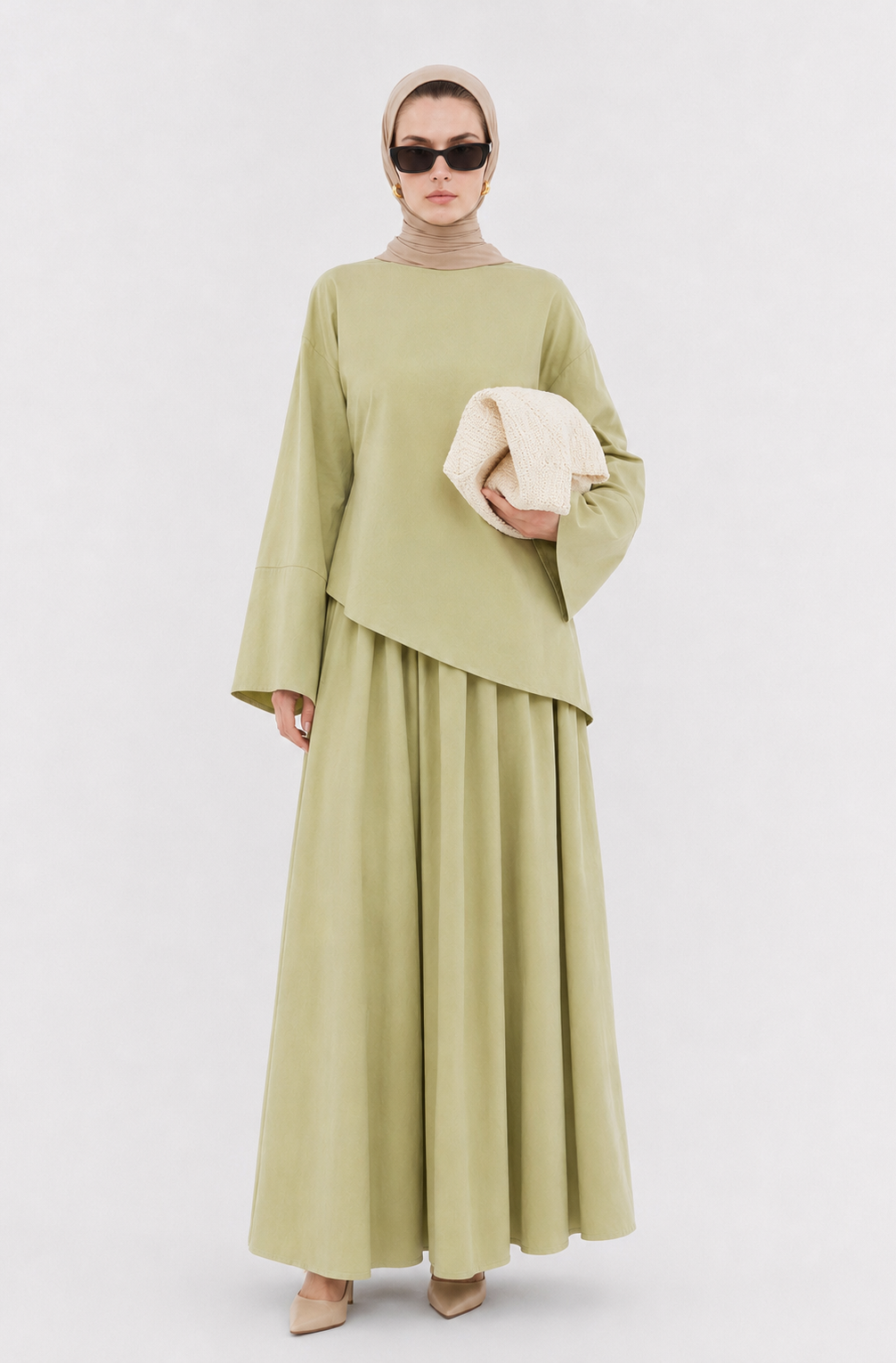 Sage Top and Skirt Set