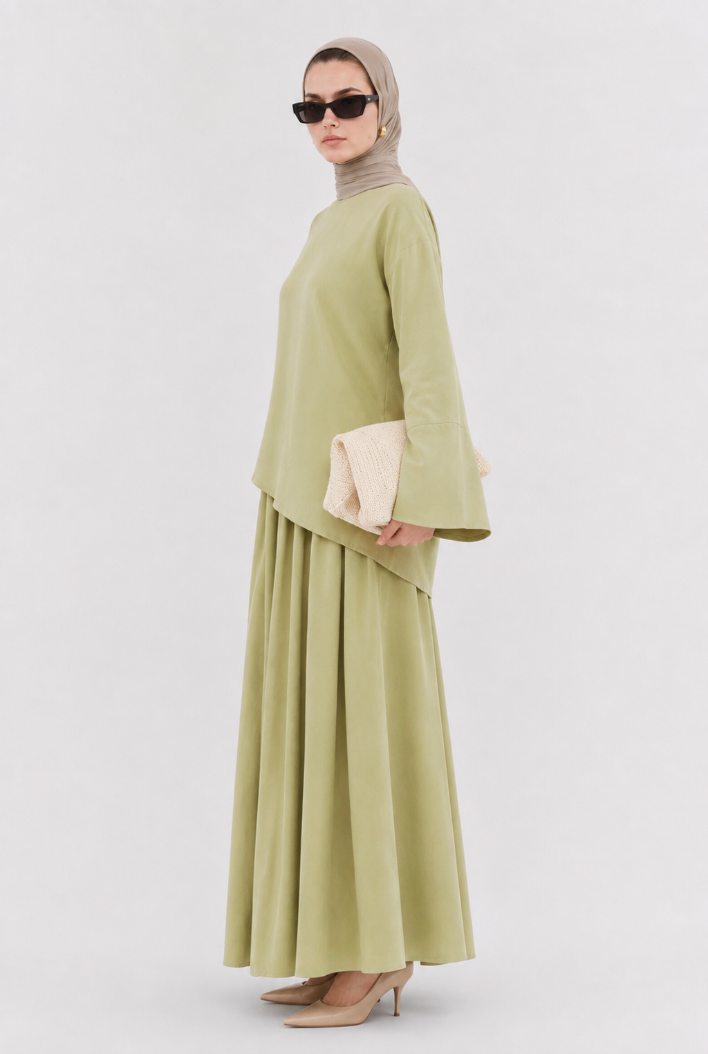 Sage Top and Skirt Set